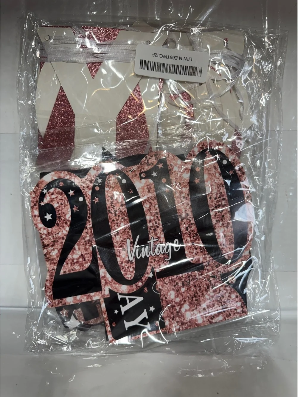 Kuxriox 16th Birthday Party Decoration Set - Rose Gold Glitter Banner and TableT